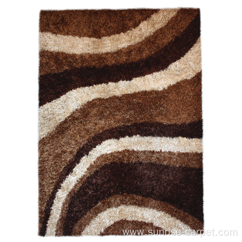 Viscose & Silk Shaggy mix with Design carpet